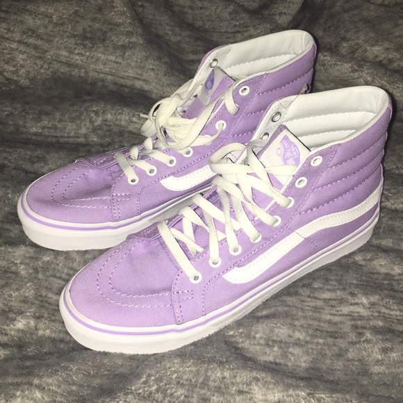 light purple high top vans